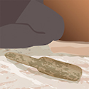 mural detail,clay paddle tool